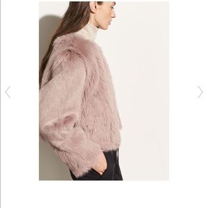 vince cropped shearling jacket